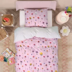 Snurk Bloom Dekbedovertrek – 200 x 200/220 cm – Pink