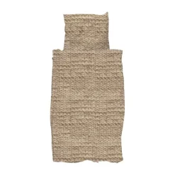 Snurk Twirre Flanel Dekbedovertrek - 140 x 200/220 cm - Sand Beige