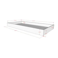 Vipack Bedlade - Forrest Beuk - 90 x 190 cm - Natuur