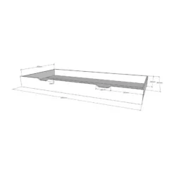 Vipack Bedlade - Nature - Eik - 90x190 cm