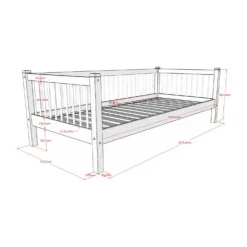 Vipack Kajuitbed - Forrest Beuk - 90 x 200 cm - Natuur