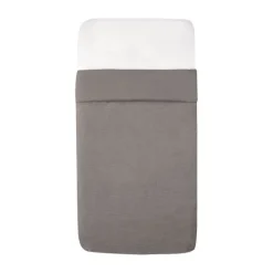 Witlof for kids Velvet Rib Tuck-Inn wiegdeken - 40 x 80 cm - Warm Grey