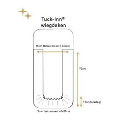 Witlof For Kids Waves Tuck-Inn Wiegdeken - Soft Sand